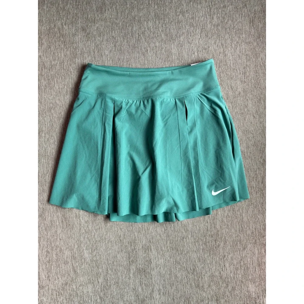 Nike Dri-FIT Advantage Pleated Tennis Skirt Green Teal Women Medium NEW